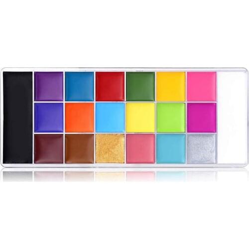 20 Color Face Body Paint Large Non Toxic SFX Face Makeup Palette Stage Show Drama Cosmetics Halloween Makeup Makeup Body Pigment