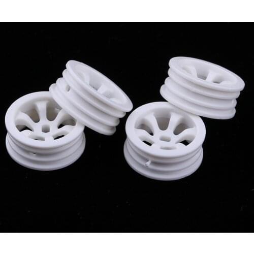 4pcs White Plastic Wheel Rim Spare Parts For WLtoys K979 K989 1/28 Rally Car