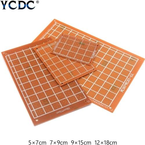 5pcs ABS PCB Copper Perfboard 5x7cm 7x9cm 9x15cm 12x18cm Single Side Universal Breadboard Single Sided Printed Circuit Board