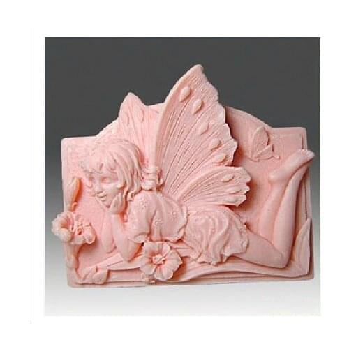 Free shipping Modelling of the angel chocolate mold fondant Cake decoration mold for fondant mold Handmade soap mold No.:si340