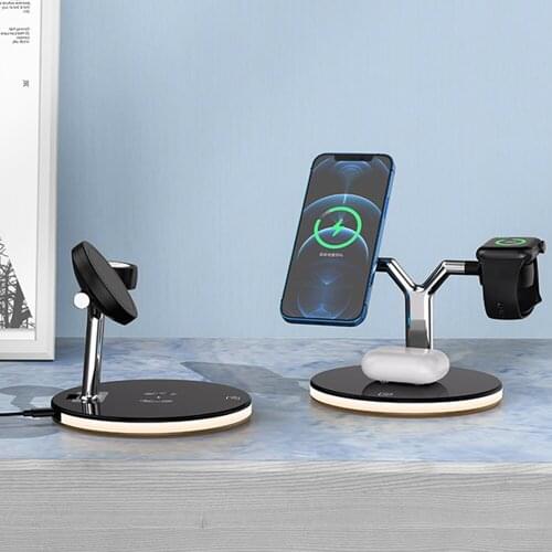 1pc 3 in 1 Magnetic Wireless Charger 15W Fast Charging Station for Magsafe iPhone 12pro Max Chargers for Apple Watch Airpods pro