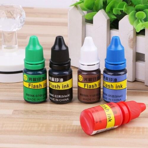 10ml Flash Refill Ink For Photosensitive Seal Stamp Oil Stamping Machine DIY Office Supplies