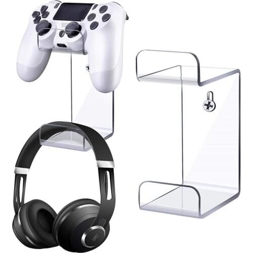 Game Controller Holder Wall Mounted Headset Stand Hanger Space Saving Gamepad Holder Wall Mount For PS4 PS5 Xbox NS Switch