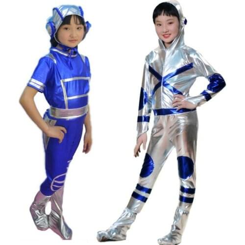 Childrens animation drama robot stage cartoon performance clothing children astronaut space suit modern dance costumes