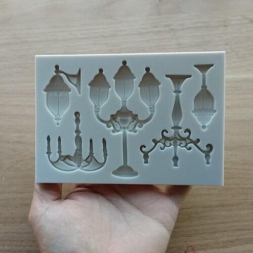 Chandelier Shape Chocolate Mold Cake Decorating Liquid Silicone Molds DIY Fondant Soap Mold Baking Tools SQ1801