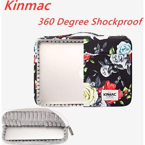 Kinmac Brand Laptop Bag 12,13,14,15,15.6, Lady Rose Briefcase Sleeve Case For Macbook Air Pro 13.3,15.4,Notebook,Dropship V083