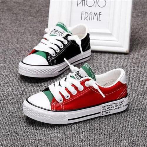 Childrens Casual Shoes Kids Sneakers Candy Color Soft Stretch Fabric Breathable Slip-on Canvas Shoes For Boys Girls Fashion