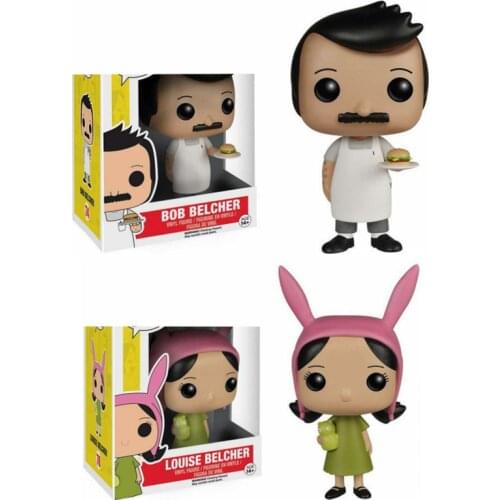 Fox Bobs Burgers Bob 74# Louise 78# Nightlight Baby Vinyl Action Figures Collection Model Children Toys