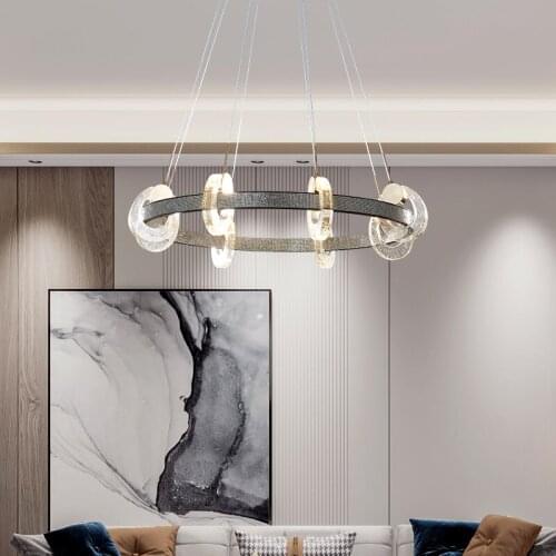LED chandelier Italian style luxury design living room chandelier ring simple modern atmosphere high-end restaurant post-modern