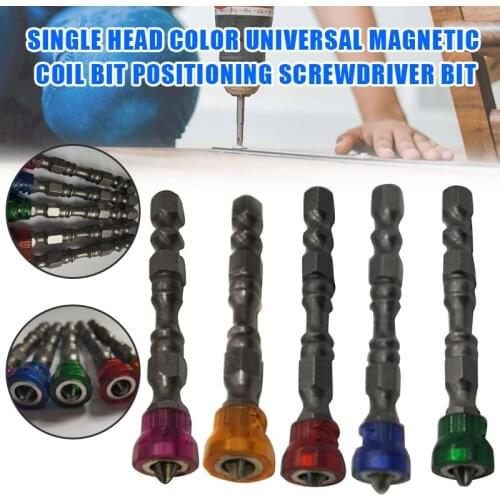 Magnetic Driver Bits 1/4 Inch Hexagonal Shank 65MM Length Universal Magnetic Coil Bit can CSV