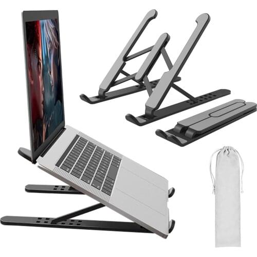 Laptop Stand Portable Tablet Holder ABS Folding Laptop Mount Riser Adjustable Angle Notebook Stand Non Slip Laptop Stand
