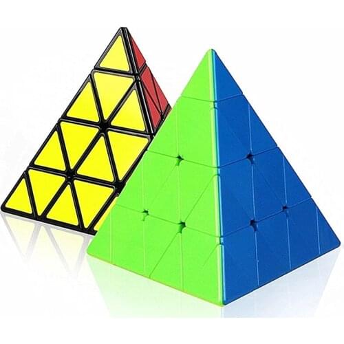 Qiyi 4x4x4 Pyramid Magic Cube MoFangGe Pyramid Speed Cube 4x4 Puzzle Cubes Children Education Toys Cubo Magico
