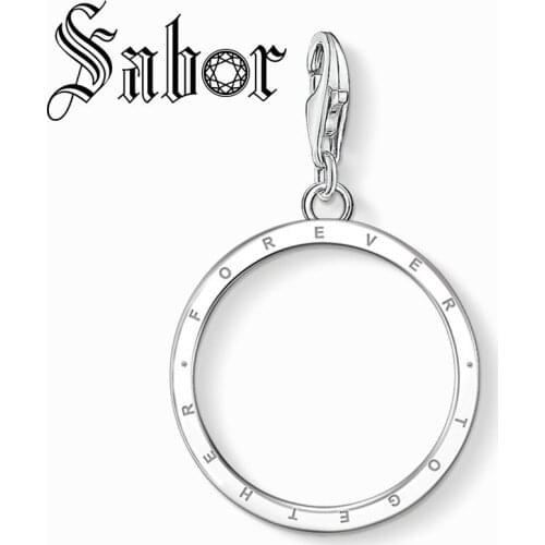 Forever Together Pendant Charm,Europe Style Jewelry For Women Men Trendy Gift Silver color Fit Bracelet thomas