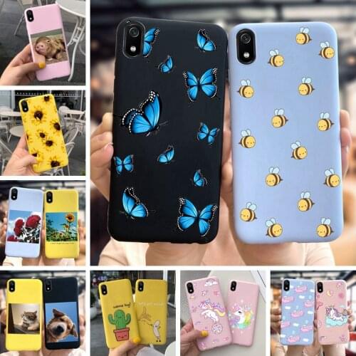 Redmi 7A Silicone Case For Xiaomi Redmi 7A Case Slim TPU Back Phone Cover Soft Funda For Xiaomi Redmi 7A 7 a Cover Butterfly Bee