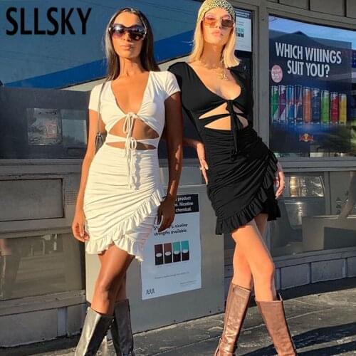 Летние платья с коротким рукавом SLLSKY China At AliExpress