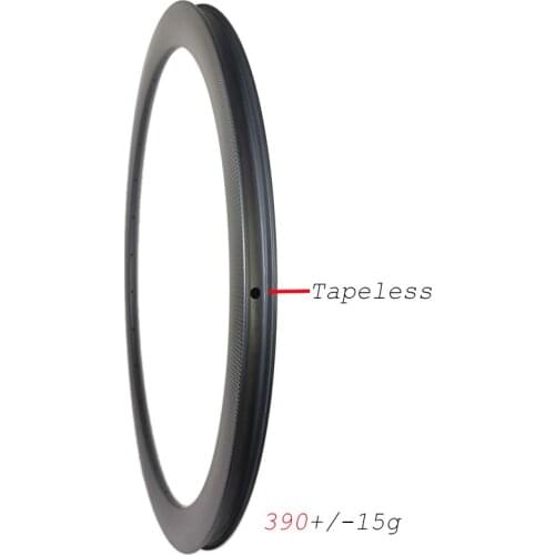 SPDSF 700C 390g tapeless 42mm All road gravel carbon rim disc clincher tubeless 25mm wide 18mm inner wide UD 3K 12K Matte Glossy