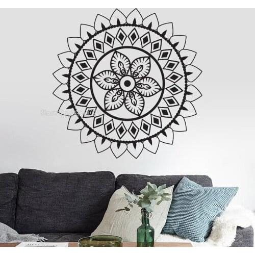 Fine Mandala Wall Decal Yoga Studio Vinyl Sticker Mandala Decals Yoga Studio Decor Bohemian Bedroom Fashion Home Art Mural LL386