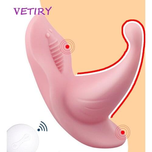 VETIRY Butterfly Panties Lay On Vibrator Orgasm Masturbator Wearable Clitoris Vibrator Remote Control Sex Toys for Women