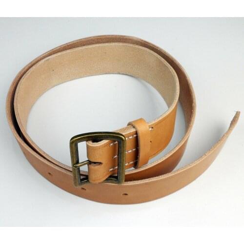 WWII Japanese Army Type 38 Soldiers Field Combat Leather Belt Copper Buckle Military War Reenactments 5605101