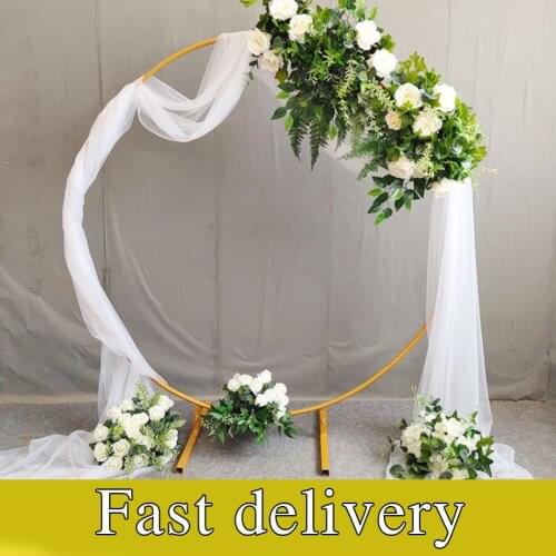 High quality Diameter 1.5~2.5 Meters Circular Arch Wedding Birthday Party Diy Decoration Background Props Party Background Frame