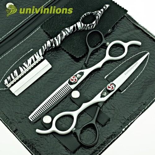 Univinlions 6" japan hair scissors left hand shears left handed barber scissors lefty scissors left handed hair cutting shears