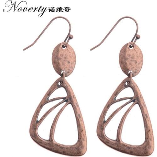 2019 New Fashion 1 Pair 50mm Retro Zinc Alloy Bohemia Triangle Earrings for Womens Fashion Jewelry Gifts Date and Party
