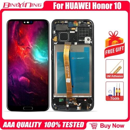 Original new Huawei Honor 10 LCD Display Touch Screen Digitizer COL L29 For Huawei Honor 10 LCD Honor10 Screen With FingerPrint