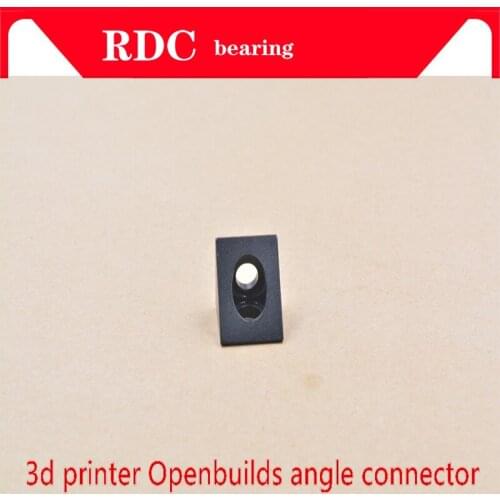 1PCS 3D printer parts Openbuilds fittings black angle angle connector triangular aluminum piece blast oxidation