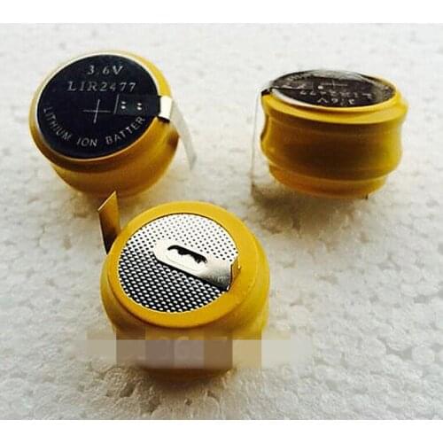 2PCS LIR2477 7.2V two series welding foot battery LIR 2477 lithium battery rechargeable button battery