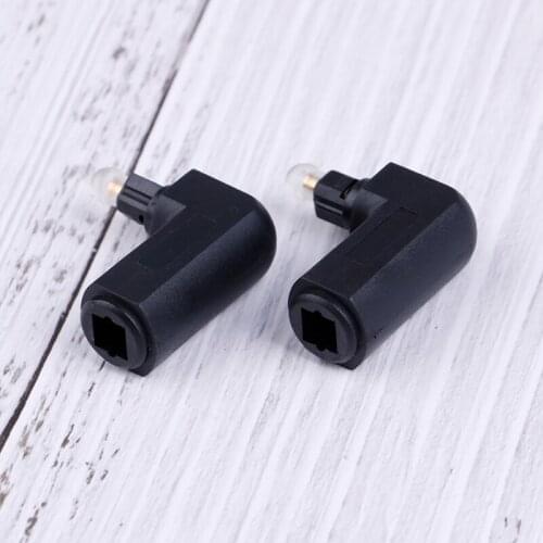 2pcs/lot for Toslink Female to Male Optical 90 Degree Right Angle Adapter