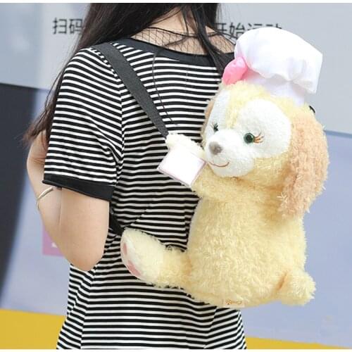 52CM Cartoon Backpack Kids Anime Duffy Bear Chef backpack Stellalou Rabbit new friends Cookie Cook plush toy for Christmas gift
