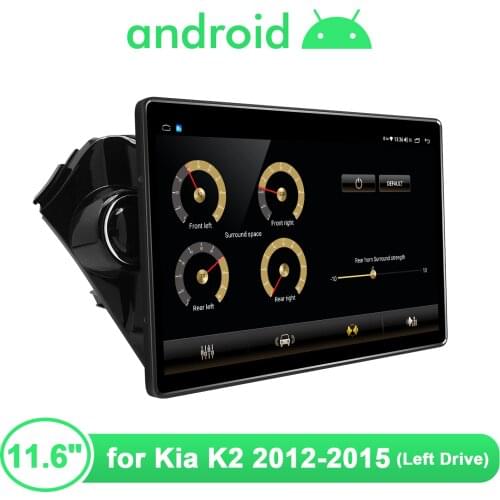 Car Radio 1din 11.6 Inch Car Navigation Android 10 Multimedia Player Stereo GPS WIFI Bluetooth For Kia K2 2012-2015 Auto CarPlay