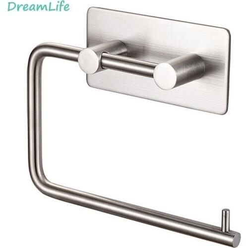 304 Stainless Steel Toilet Bathroom Punch-free Paper Towel Holder Toilet Paper Holder Roll Carton Holder