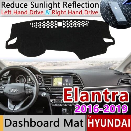 For Hyundai Elantra 2016 2017 2018 2019 AD Avante Anti-Slip Mat Dashboard Cover Pad Sunshade Dashmat Anti-UV Carpet Accessories