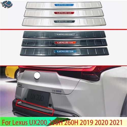 For Lexus UX200 250H 260H 2019 2020 Stainless steel rear bumper protection window sill outside trunks decorative plate pedal