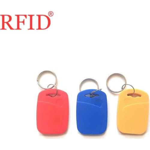 Dual Chip Frequency 13.56MHZ 125KHZ ID IC Changeable Rewritable Keyfob UID + T5577 Chip RFID Card Keychain Access Control Card 1