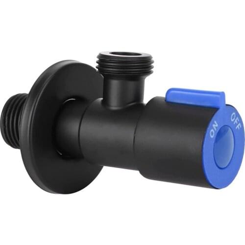 G1 / 2 Triple-Cornered Valve Cold Water Valve With Switch ON/OFF Logo Suitable For Kitchen And Bathroom-ABUX
