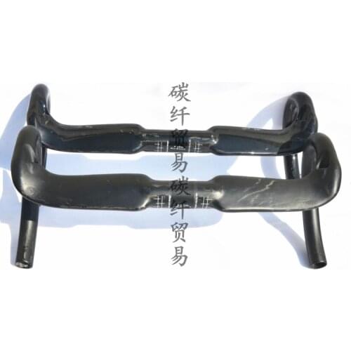 No logo FULL carbon road bike bent handlebar/ matte black/black full carbon break wind internal routine bent bar matte