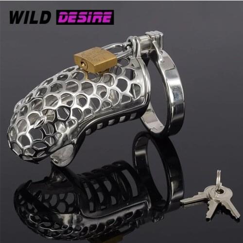 New Male Snake Shape Chastity Cage Locking Metal Penis Cock Ring Urethral Testicle Bondage Gear Sex Toy for Men Stainless Steel