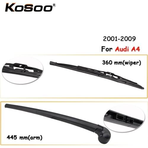 KOSOO Auto Rear Car Wiper Blade For AUDI A4,360mm 2001-2009 Rear Window Windshield Wiper Blades Arm,Car Accessories Styling