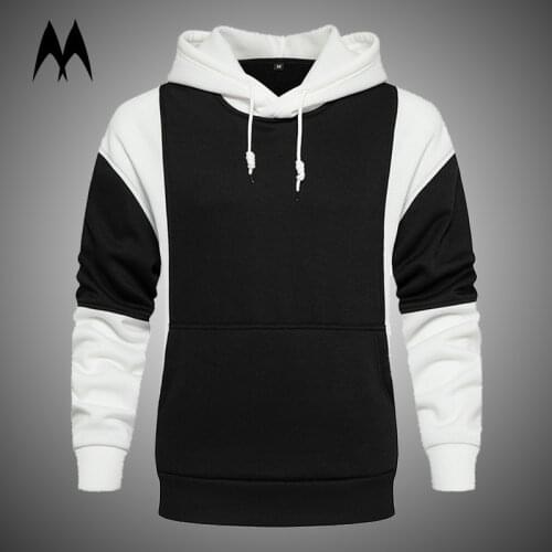 Men Patchwork Hoodies Solid Color Sweatshirts 2021 Oversized Harajuku Casual Hoodie Mens Jogging Sports Top Fashion Sweatshirt