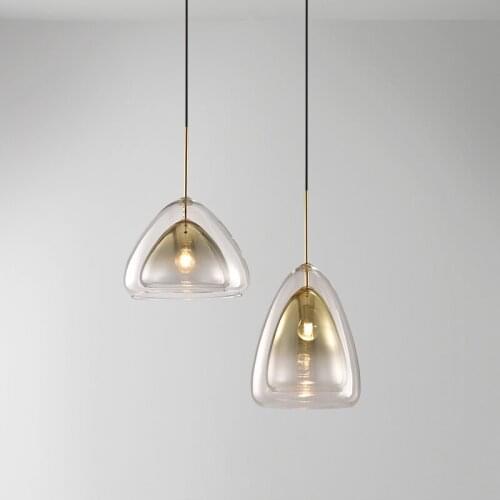 Nordic Modern Pendant Lights E27 Glass Hanging Lamp For DIining Room Bedroom Loft Decor Luminaire Suspension Led Light Fixtures