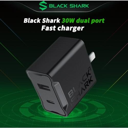 2021 New Original Black Shark Dual Port 30W Fast Charger For Black Shark 3 3 Pro Foldable Fast Charger