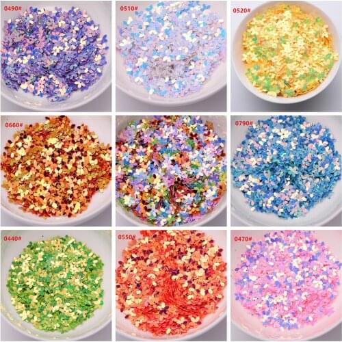 5 leaf petal flowers Seuqin Flat Gear Round Gear PVC Loose Sequins Paillettes Wedding Craft DIY Housewear Furnishings Sewing