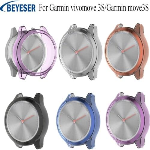 Fit For Garmin vivomove 3S/Garmin move 3S Replacement Watch Cover Smart Sports Watch Screen Protector Cover TPU Protective Case