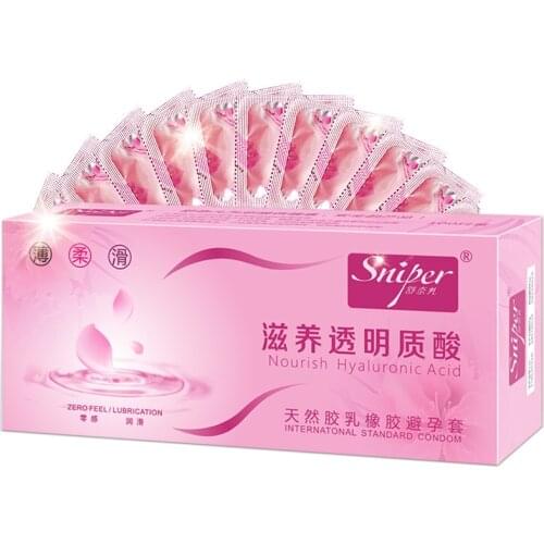 Adult Hyaluronic acid Condoms 100 Pcs Natural Latex Smooth Lubricated Condom Contraception Condoms for Men Sex Toys Sex Products