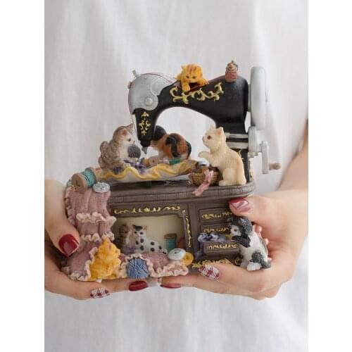 Sewing machine music box music box girls girlfriends children girls Chinese Valentines Day birthday gifts ornaments