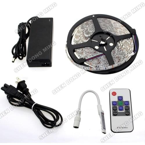 Led Strip 5050 RGB SMD Non Waterproof 5M 150led +10 key RF remote mini RGB controller+12v 3A power adapter