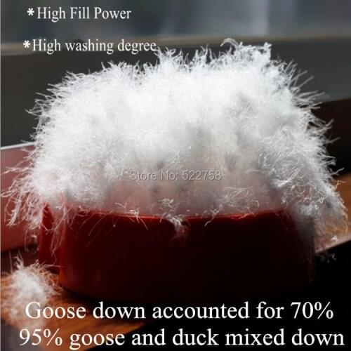 Free 95% white goose & duck mixed down/ goose accounted for 70% /fill power 750/comforter and jacket filler/ 0.5kg price
