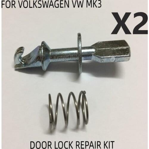 X2 SET FOR VOLKSWAGEN VW MK3 L/R DOOR LOCK CYLINDER SPRING + PADDLE REPAIR KIT GOLF JETTA